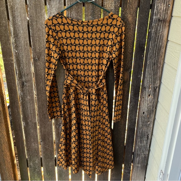 Effie’s Heart Sarah Long Sleeve Bartlett Pear Dress In Sz S - Picture 7 of 12
